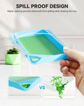 Thumbnail for Blue diamond painting tray set – close-up of grooves