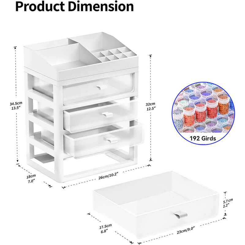 Accessory rack for storing diamond painting supplies