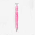 Thumbnail for Ruby diamond painting pen: pink marbled resin stylus with dual tips