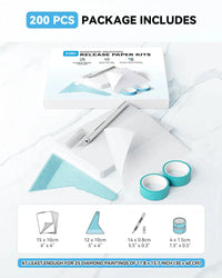 Thumbnail for Diamond painting protective paper set – 200 sheets + tools 