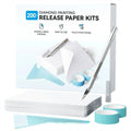 Thumbnail for Protective paper set for diamond painting. The image shows a white package on a white background that includes protective papers and a craft knife.