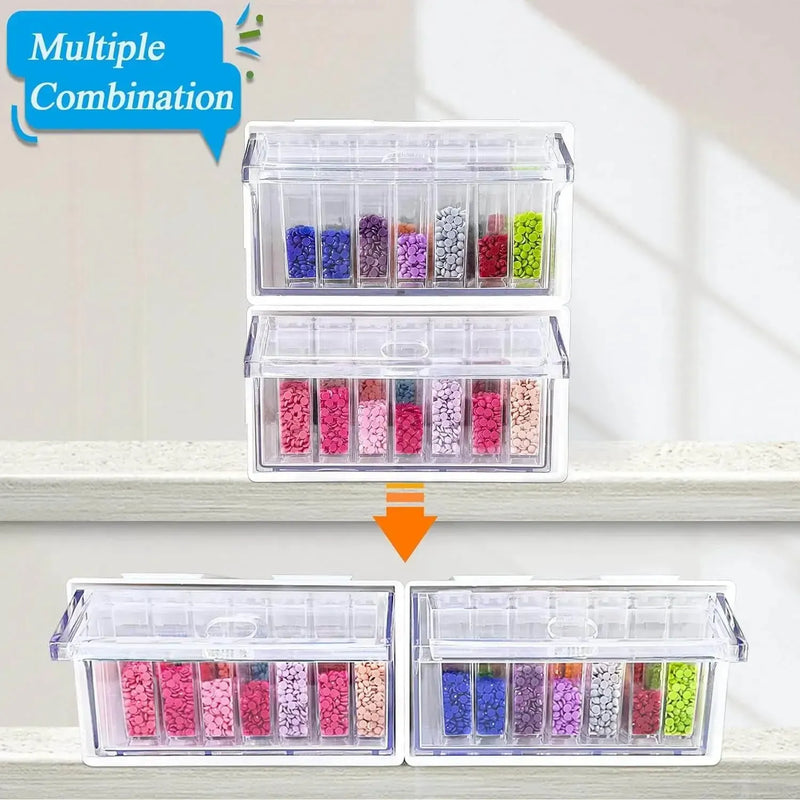 Stackable storage organiser – compartments open