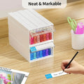 Thumbnail for Stackable diamond storage on the table, where differently colored diamonds are stored practically and neatly.