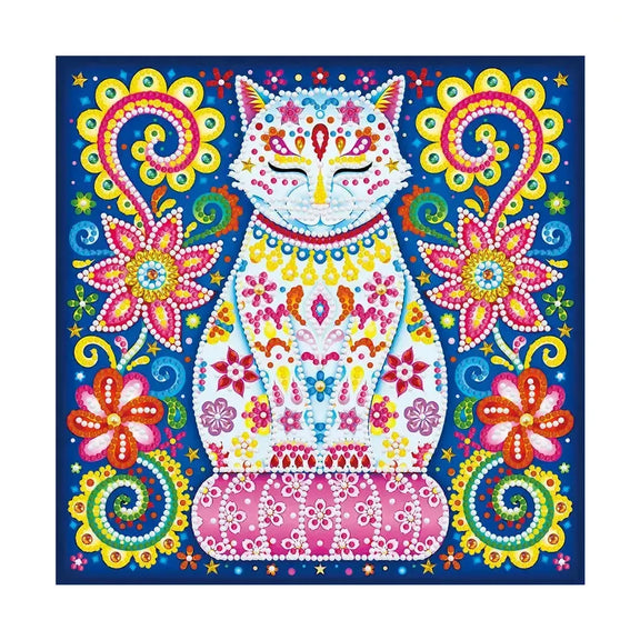 Cat glow-in-the-dark diamond painting
