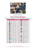Thumbnail for DMC color chart for A Bar At The Folies Bergere diamond painting - 44 colors