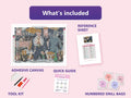 Thumbnail for Bar at Folies-Bergère 55x40cm diamond painting kit contents: adhesive canvas, color chart, tools and diamond bags