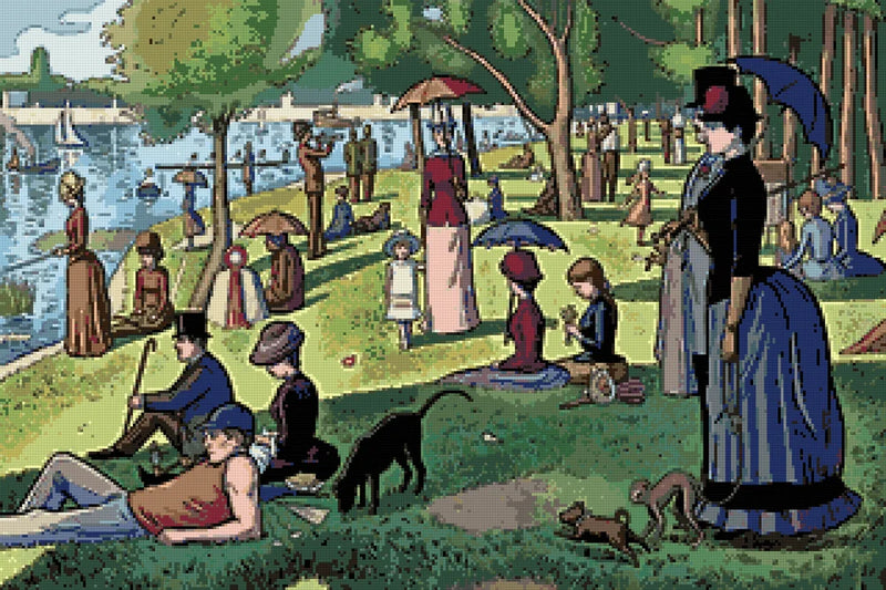 Förhandsvisning av diamantmönstret för Seurats A Sunday on La Grande Jatte