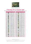 Thumbnail for DMC color chart for A Sunday On La Grande Jatte diamond painting - 60 colors
