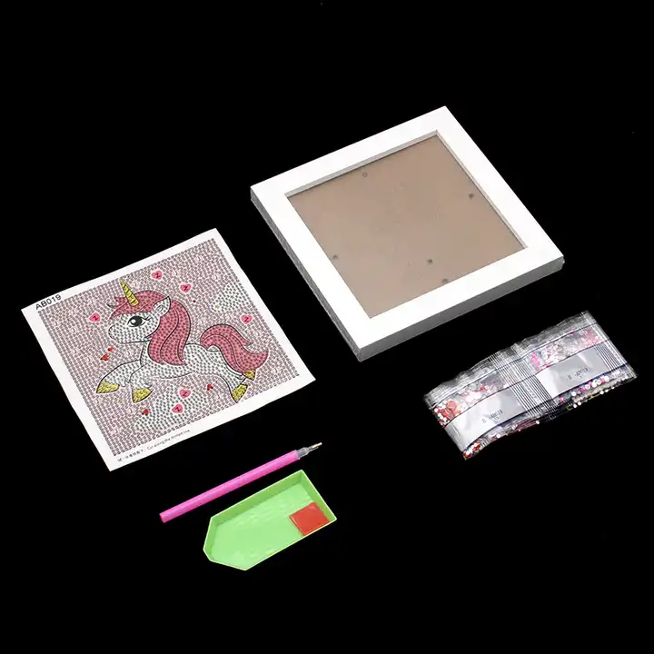 Pink Unicorn 18x18cm - Diamond Painting 
