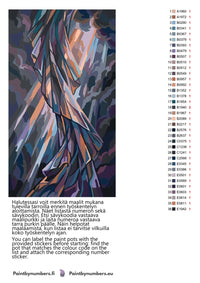 Thumbnail for Color chart and instructions - Abstract Draped Fabric 40x70cm