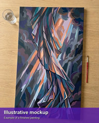 Thumbnail for Illustration of the finished paint by numbers - Abstract Draped Fabric 40x70cm
