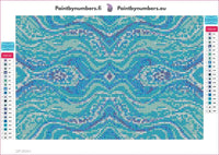 Thumbnail for Abstract Waves diamond painting adhesive canvas 30x20cm