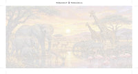 Thumbnail for Numbered canvas - African Animals at Waterhole 80x40cm