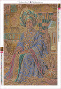 Thumbnail for Diamond painting adhesive canvas preview - African Queen in Regal Attire
