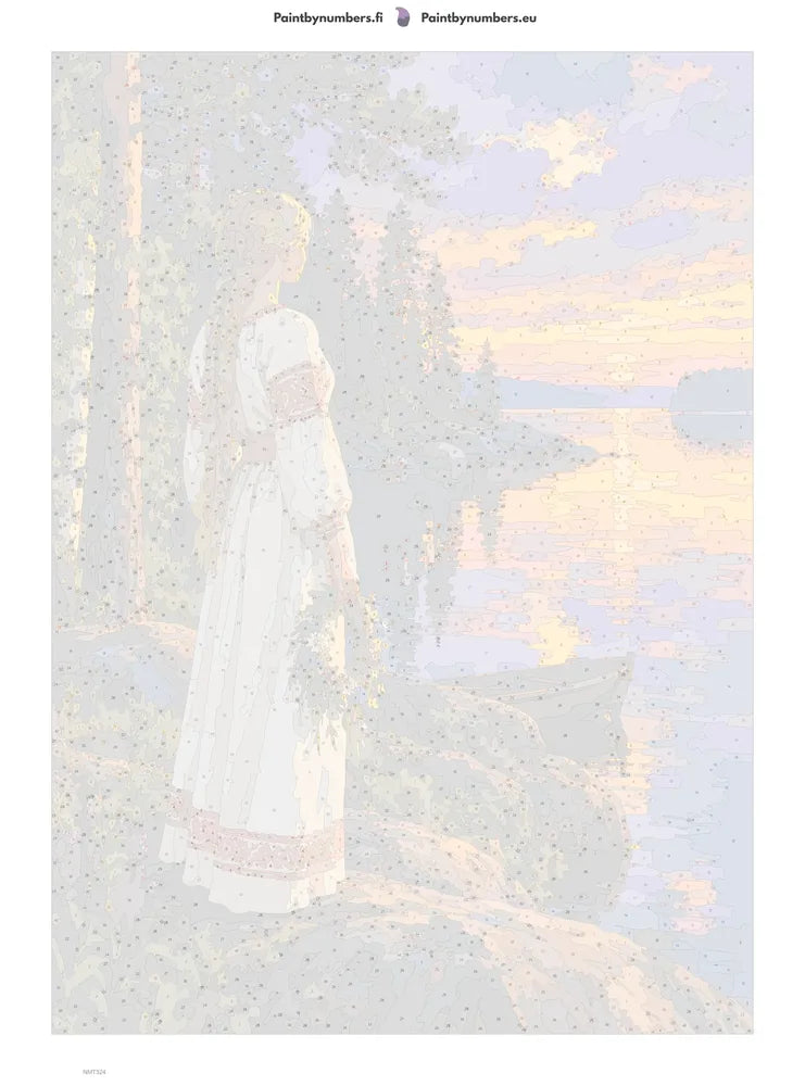 Paint by numbers numbered canvas - Aino by the Lake 50x70cm