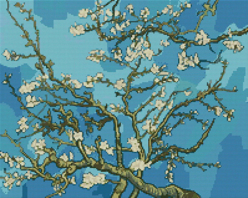 Diamond painting pattern chart - Almond Blossom