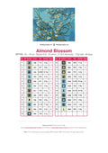 Thumbnail for DMC color chart for Almond Blossom diamond painting - 23 colors