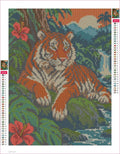 Thumbnail for Diamond painting adhesive canvas preview - Amber Jungle