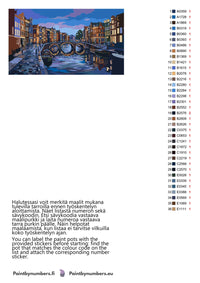Thumbnail for Color chart and instructions - Amsterdam Canal Bridge 70x40cm