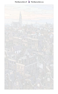 Thumbnail for Numbered canvas - Amsterdam Canal Rooftops 40x70cm