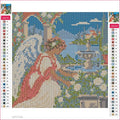 Thumbnail for Diamond painting adhesive canvas preview - Angel in the Pearl Garden
