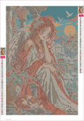 Thumbnail for Diamond painting adhesive canvas preview - Angel of the Apricot Dawn