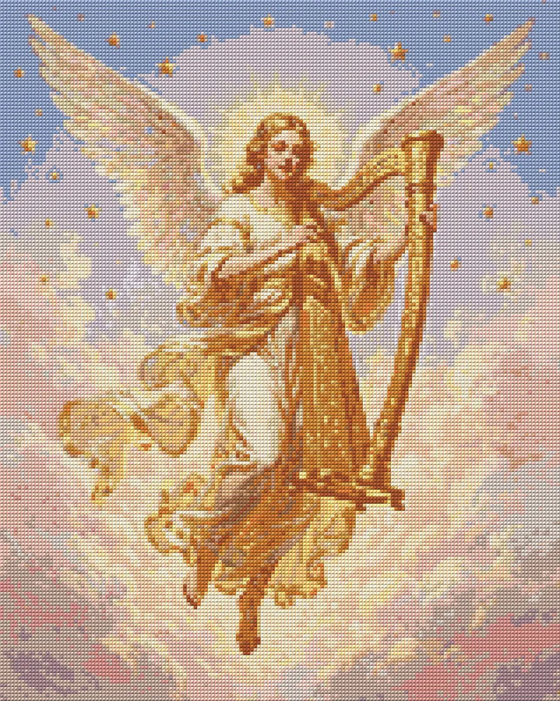 Diamond Pattern - Angel with Harp