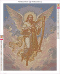 Thumbnail for Angel with Harp diamond painting adhesive canvas 40x50cm