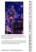 Thumbnail for Paint color chart and instructions - Anime Girl with Sports Car 40x70cm