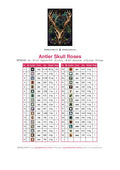 Thumbnail for Antler Skull Roses diamond painting color chart – 33 DMC colors