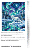 Thumbnail for Paint color chart and instructions - Arctic Fox and Northern Lights 40x50cm