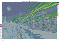 Thumbnail for Arctic Night Sky diamond painting adhesive canvas 60x40cm