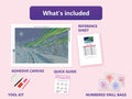Thumbnail for Arctic Night Sky 60x40cm diamond painting kit contents: adhesive canvas, color chart, tools, and diamond bags