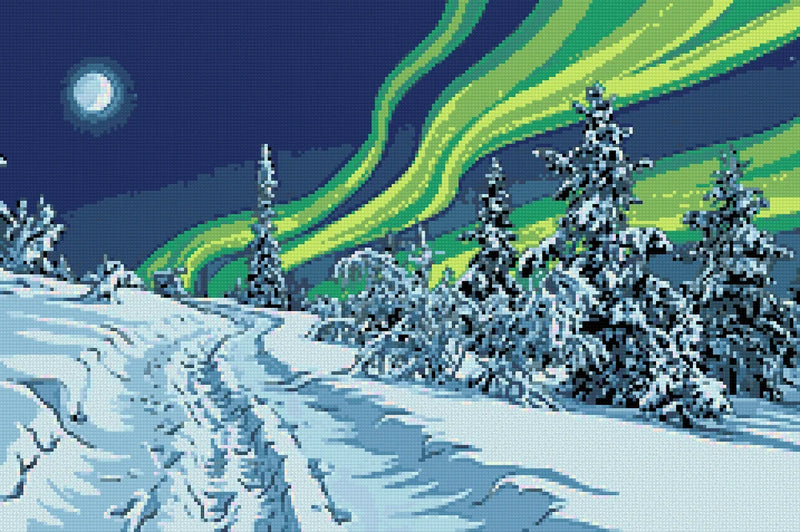 Diamond Pattern - Arctic Night Sky