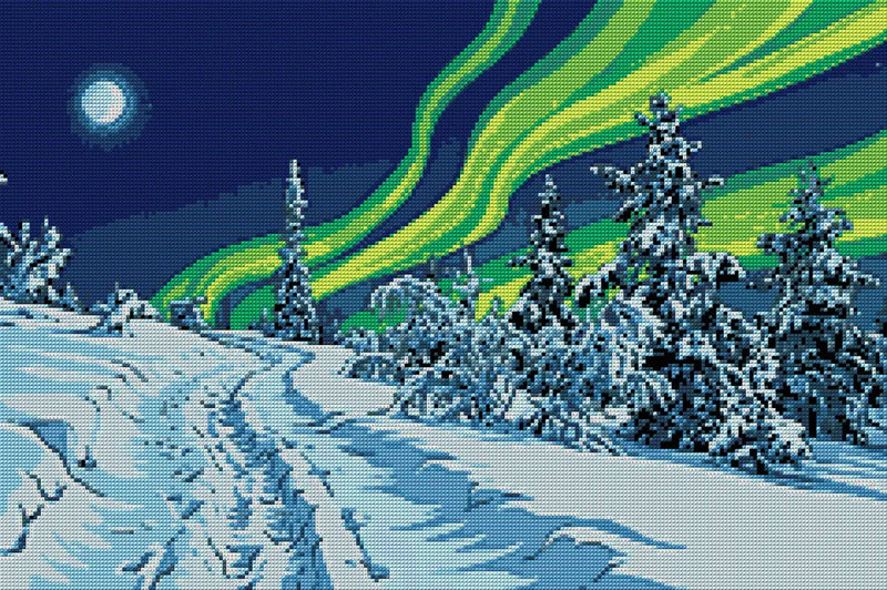 Diamond Pattern - Arctic Night Sky