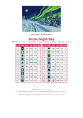 Thumbnail for Arctic Night Sky diamond painting color chart – 20 DMC colors