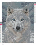 Thumbnail for Arctic Wolf diamond painting adhesive canvas 40x50cm