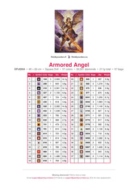 Thumbnail for Armored Angel Diamond Painting Color Chart – 37 DMC Colors