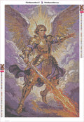Thumbnail for Armored Angel diamond painting adhesive canvas 40x60cm