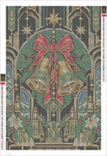 Thumbnail for Diamond painting adhesive canvas preview - Art Deco Winter Bells