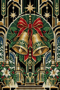 Thumbnail for Art Deco Winter Bells, 40x60 cm diamond painting – full design preview without the close-up inset
