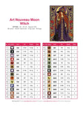 Thumbnail for DMC color chart for Art Nouveau Moon Witch diamond painting - 28 colors