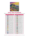 Thumbnail for DMC color chart for Arthur Seat Cloudbreak diamond painting - 42 colors