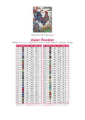 Thumbnail for DMC color chart for Asian Rooster diamond painting - 50 colors