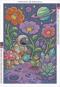 Thumbnail for Astronaut Gardener diamond painting adhesive canvas 40x60cm