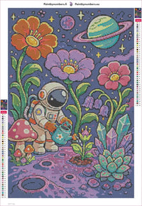 Thumbnail for Astronaut Gardener diamond painting adhesive canvas 40x60cm