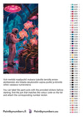 Thumbnail for Color chart and instructions - Astronaut with Orchids 80x160cm
