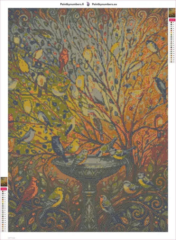 At the Birdbath diamond painting adhesive canvas 50x70cm