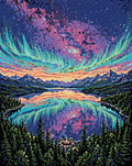 Miniatyrbild: Diamantmönster för Aurora Lake