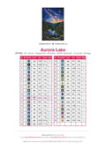 Thumbnail for Aurora Lake diamond painting color chart – 35 DMC colors